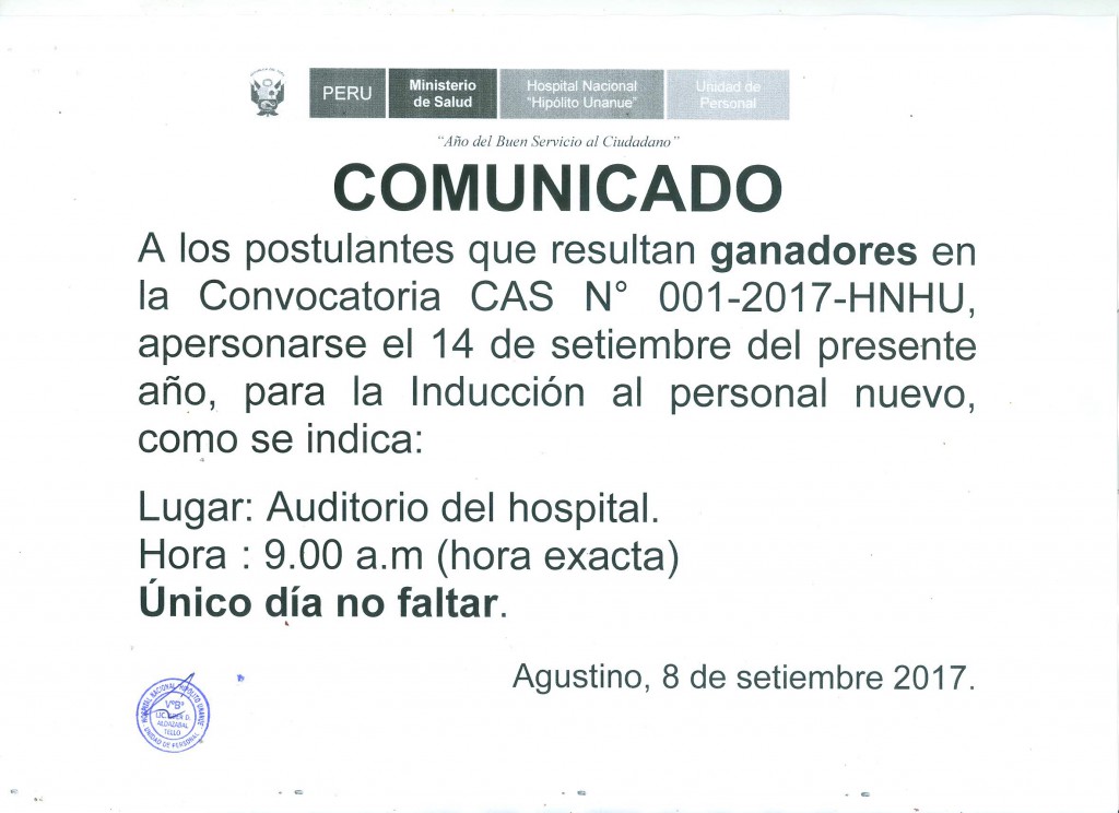 COMUNICADO CAS