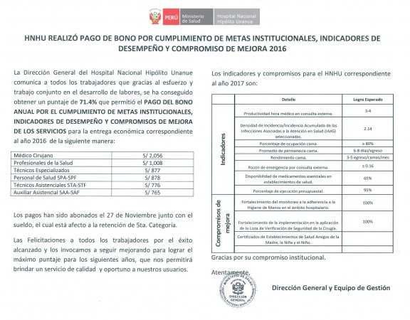 COMUNICADO PAGO BONO