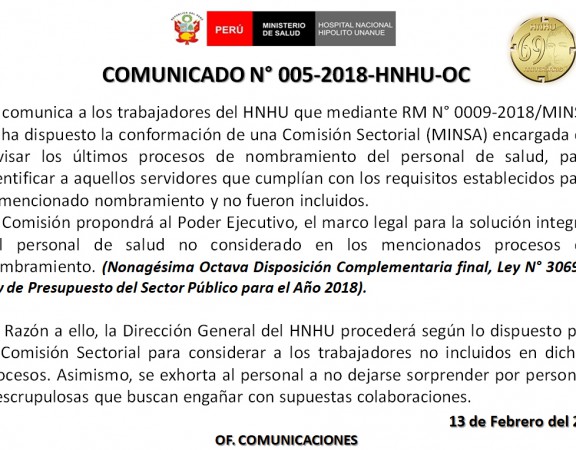 COMUNICADO 5