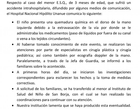 COMUNICADO NINO QUEMADO 2
