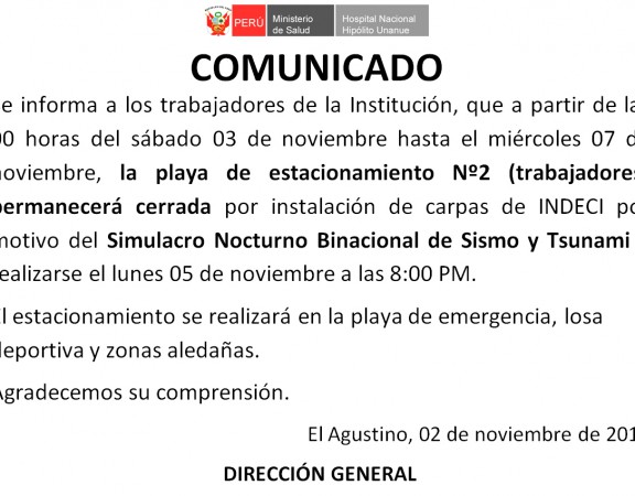 COMUNICADO PLAYA