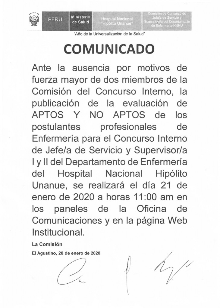 APTOS Y NO APTOS CONCURSO ENFERMERIA