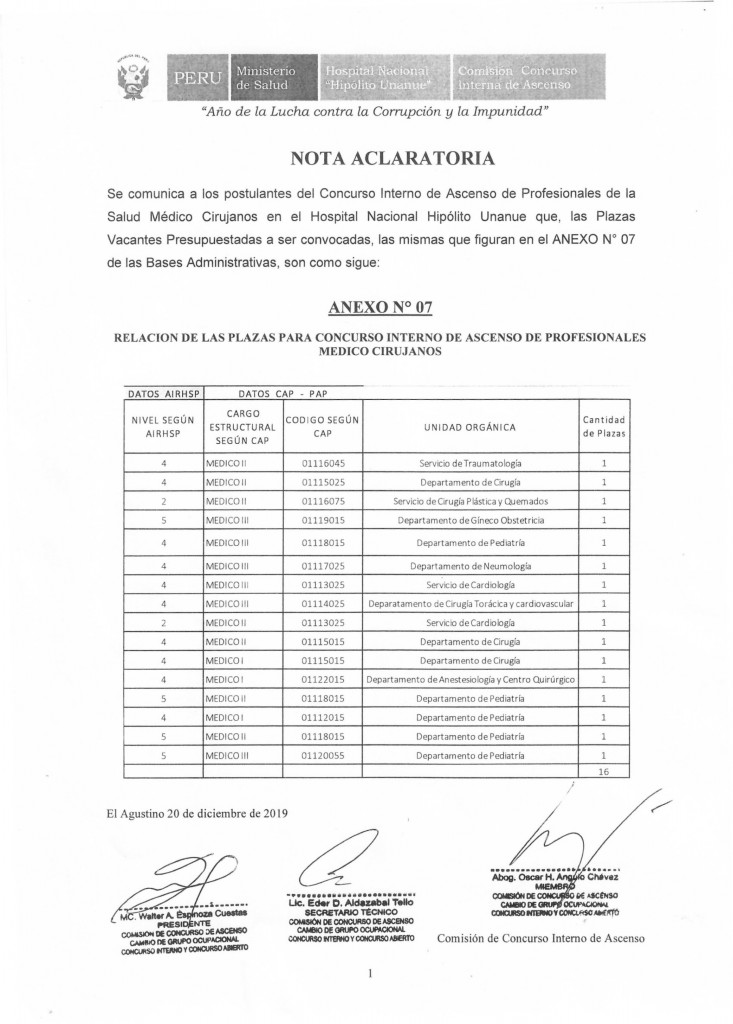 NOTA ACLARATORIA ASCENSO MEDICOS